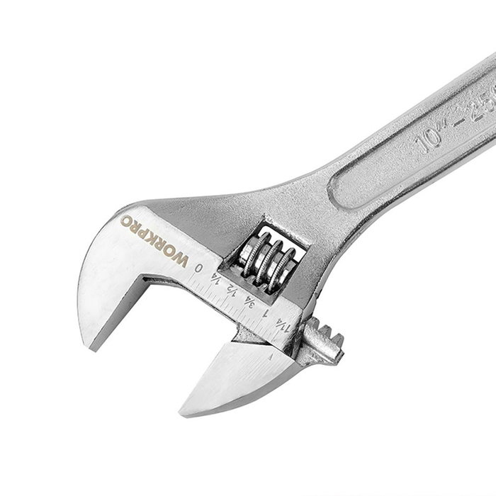 Workpro Jeu de 3 clés ajustables 150, 200 et 250 mm en acier forgé