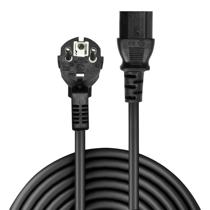 Lindy Câble secteur Schuko vers IEC C13, 3 mètres, Noir, H05-VVF 3G 1 mm², pour usage intérieur