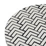 BigBuy Home Table d'appoint Blanc Noir Ronde