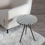 BigBuy Home Table d'appoint Blanc Noir Ronde