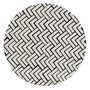 BigBuy Home Table d'appoint Blanc Noir Ronde