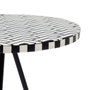 BigBuy Home Table d'appoint Blanc Noir Ronde