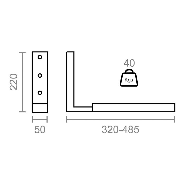 Micel MCR02 Support mural pour micro-ondes extensible, blanc