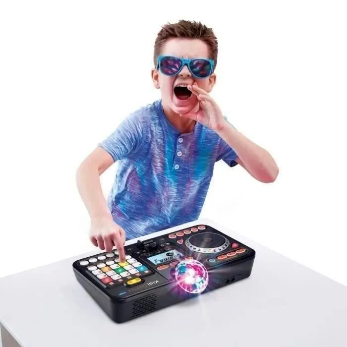 VTECH Kidi DJ Mix - Platine DJ lumineuse avec PADS pour enfants à partir de 6 ans - Jouet d'éveil musical - Langue française
