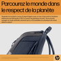 HP Travel 18 litres - Sac à dos pour ordinateur portable 15,6 pouces en polyester recyclé, compartiment extensible, gris fer