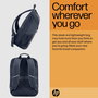 HP Travel 18 litres - Sac à dos pour ordinateur portable 15,6 pouces en polyester recyclé, compartiment extensible, gris fer