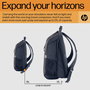 HP Travel 18 litres - Sac à dos pour ordinateur portable 15,6 pouces en polyester recyclé, compartiment extensible, gris fer