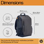 HP Travel 18 litres - Sac à dos pour ordinateur portable 15,6 pouces en polyester recyclé, compartiment extensible, gris fer