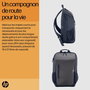 HP Travel 18 litres - Sac à dos pour ordinateur portable 15,6 pouces en polyester recyclé, compartiment extensible, gris fer