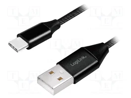 LOGILINK Câble USB 2.0 USB A vers USB C 1m noir
