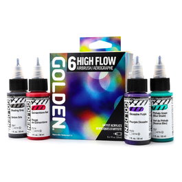 Golden Set de Couleurs Acryliques High Flow pour Aérographe