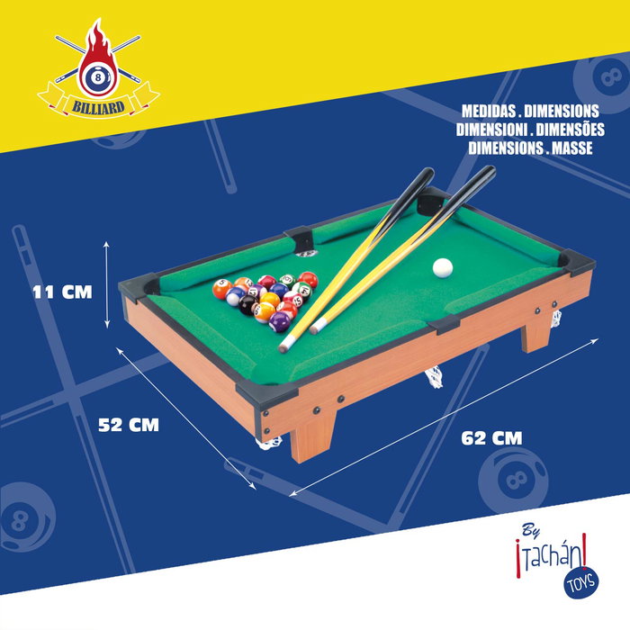 TACHAN Billard de Table en Bois 52x33x6 cm TACHAN Billard de Table en Bois 52x33x6 cm