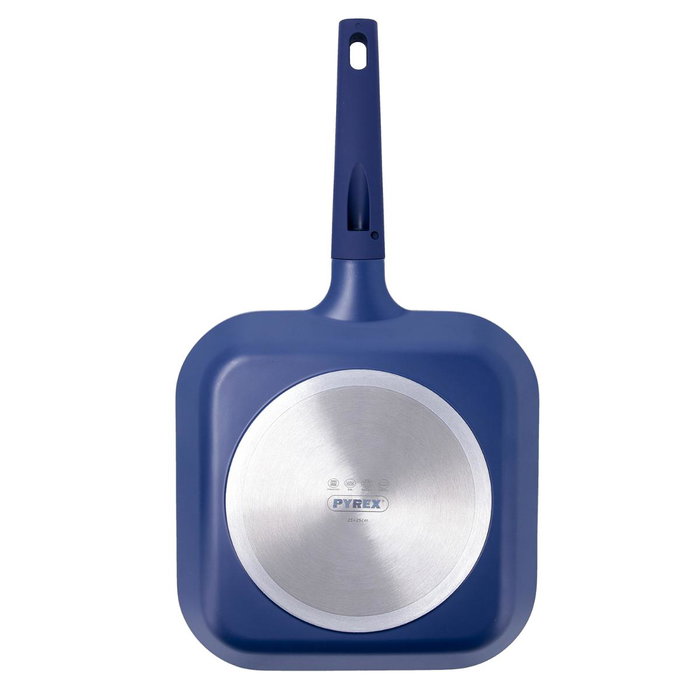 Pyrex Asador Grill en Aluminium Fundido Klein, 25 cm, Antiadhésif, Compatible Induction
