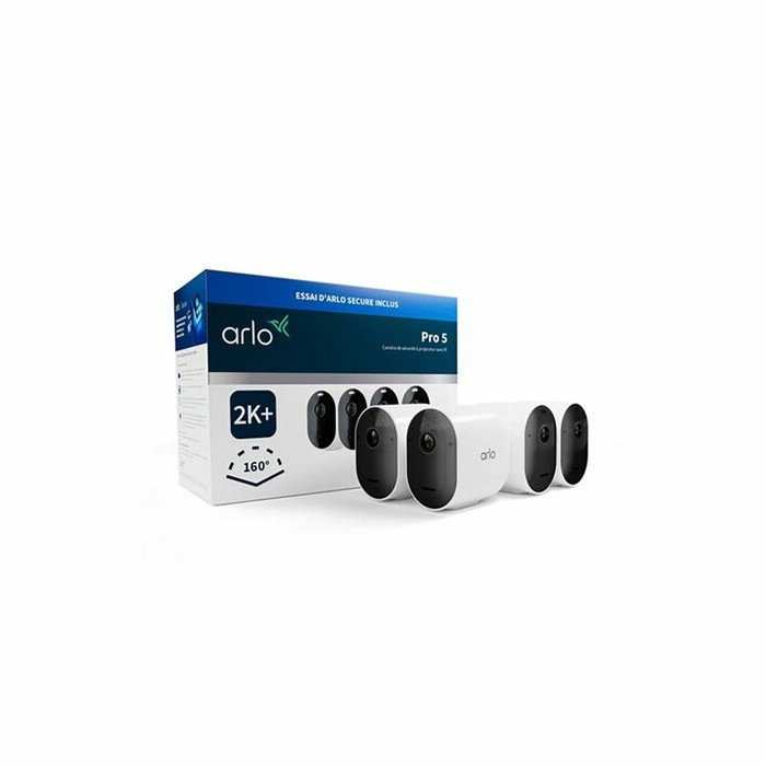 Arlo Pro 5 2K+ - Pack de 4 caméras de sécurité connectées Wi-Fi double bande