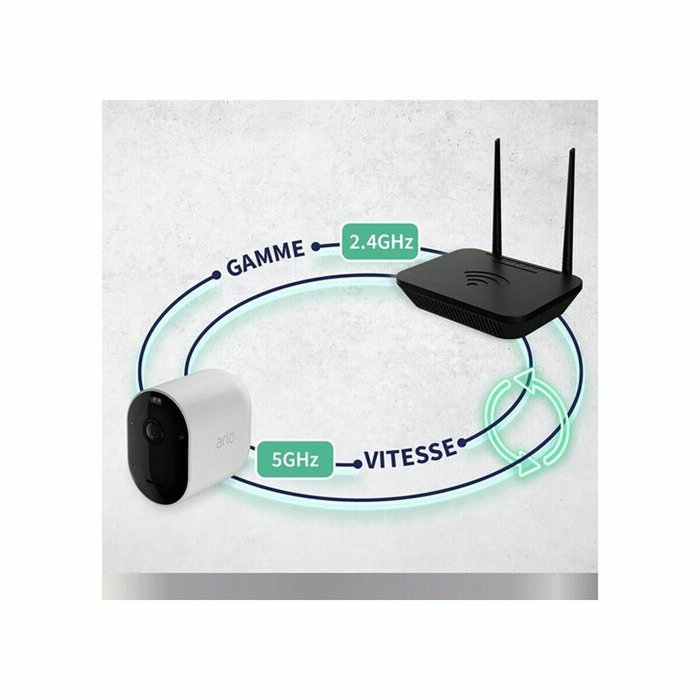 Arlo Pro 5 2K+ - Pack de 4 caméras de sécurité connectées Wi-Fi double bande