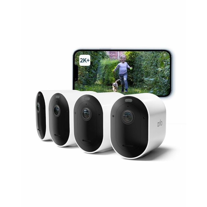 Arlo Pro 5 2K+ - Pack de 4 caméras de sécurité connectées Wi-Fi double bande
