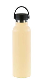 Safta Gourde isotherme 600 ml, extérieur en caoutchouc, couleur mandarine, dimensions 25 x 7.3 x 7.3 cm