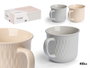 Vessia Bol Petit Déjeuner Assorti 2 Couleurs Claires 450ml Céramique 13x9x10cm (Set de 24)