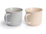 Vessia Bol Petit Déjeuner Assorti 2 Couleurs Claires 450ml Céramique 13x9x10cm (Set de 24)