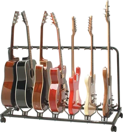 QUIKLOK Support pour guitare 7 unités avec roues