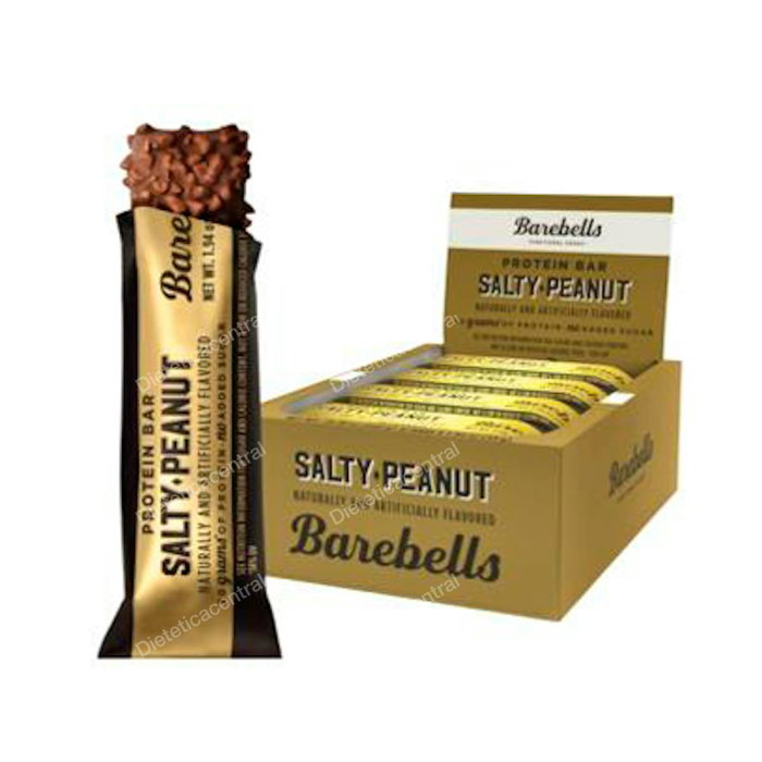 BAREBELLS Barrita Soft Salted Peanut Caramel - Barre Protéinée Chocolat au Lait, Cacahuètes et Caramel Salé, 12 Unités x 55g, Sans Sucre Ajouté BAREBELLS Barrita Soft Salted Peanut Caramel - Barre Protéinée Chocolat au Lait, Cacahuètes et Caramel Salé, 12 Unités x 55g, Sans Sucre Ajouté