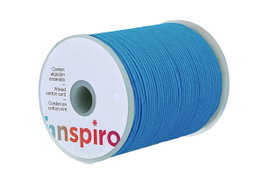 Innspiro Cordon en coton ciré fin turquoise 2,0 mm, 100 m