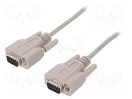 DIGITUS Câble série D-Sub 9 broches mâle des deux côtés 3m beige