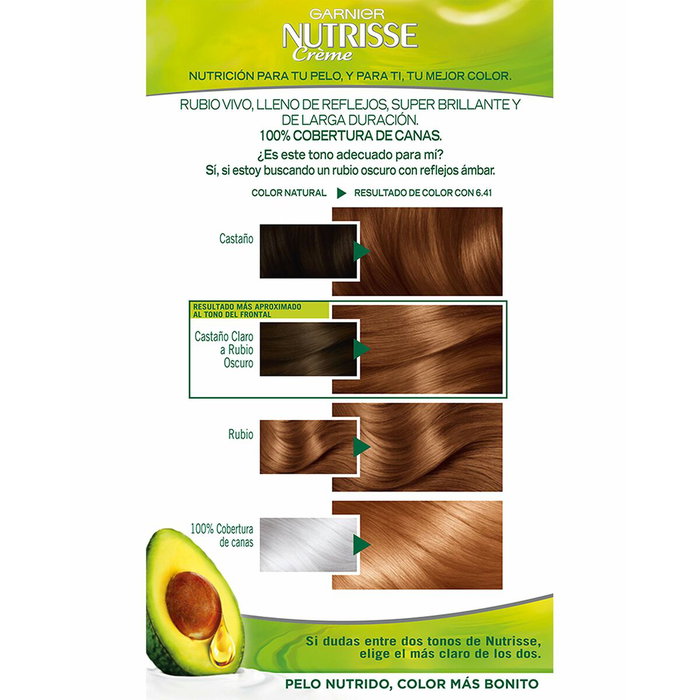 Garnier Nutrisse #6.41-Ambre douce (Pack de 3)