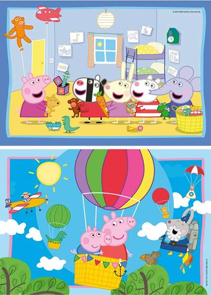 Ravensburger Puzzle Peppa Pig 2x12 pièces avec mini poster