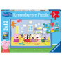 Ravensburger Puzzle Peppa Pig 2x12 pièces avec mini poster