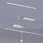 Philips Easylink Riel de Extension 1 m Blanc Aluminium 1800 W LED 220-240 V Rail 3 Fils