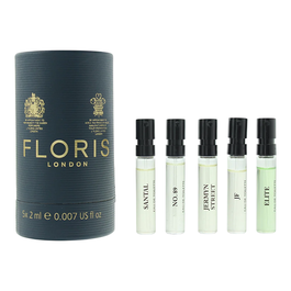 Floris Of London Discovery Collection Set Homme - Coffret Découverte 5 x Eau de Toilette 2 ml : No. 89, Santal, Jermyn Street, JF, Elite
