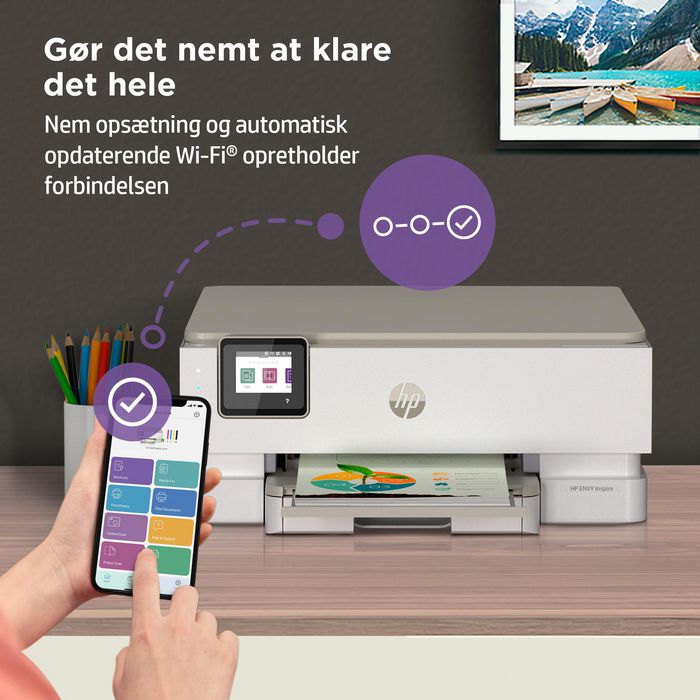 HP Imprimante tout-en-un sans fil ENVY Inspire 7220e - Impression, copie, numérisation - Compatible HP+ et HP Instant Ink
