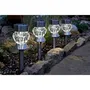 Smart Garden - Pack de 4 Balises Solaires en Verre Crystal avec Éclairage Blanc et Couleurs Changeantes, pour Jardin, Terrasse, Patio