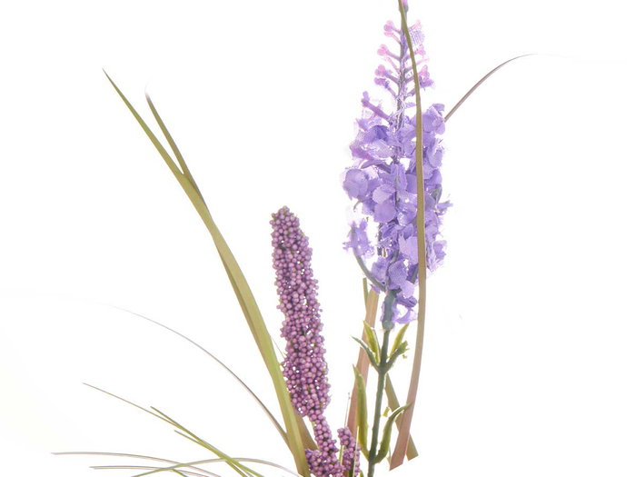 Ibergarden Bouquet Lavande Plastique et Corde 20x48x20 cm Violet (Set de 6)