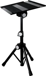 QuikLok DAS/001 Support trépied avec plateau inclinable pour ordinateur portable, batterie, accessoires de percussion - Charge max 5 kg - Noir