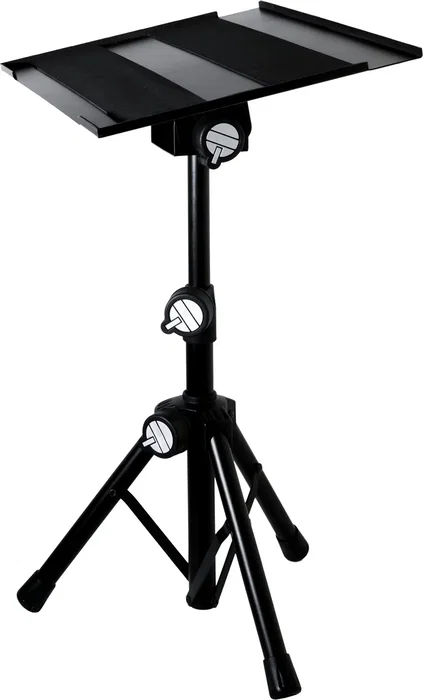 QuikLok DAS/001 Support trépied avec plateau inclinable pour ordinateur portable, batterie, accessoires de percussion - Charge max 5 kg - Noir
