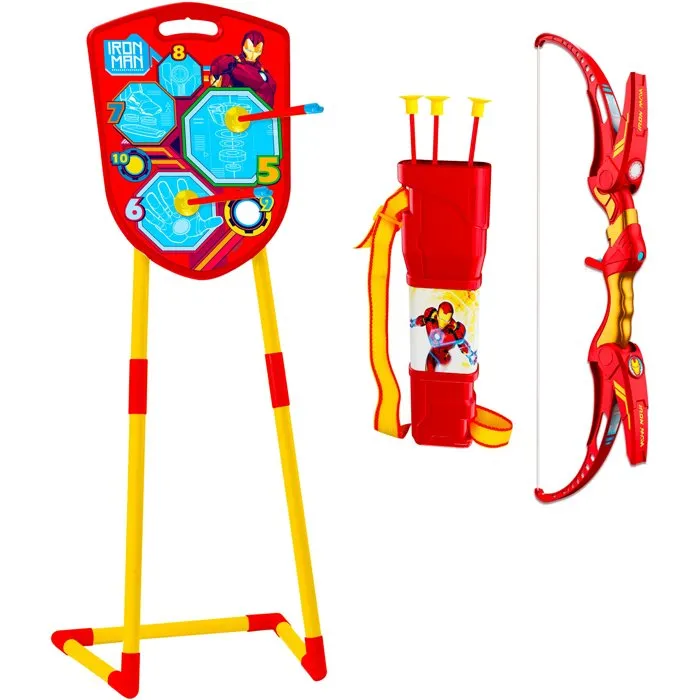 Marvel Set arc et flèches Iron Man avec étui et cible sur pied Marvel Set arc et flèches Iron Man avec étui et cible sur pied