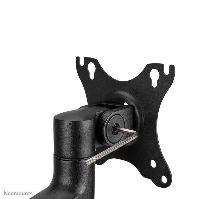 Neomounts DS60-425BL1 Support de Bureau Multidirectionnel pour Écran 17 à 27 Pouces, Réglable en Hauteur, Rotation 360°, Compatible VESA 75x75/100x100 mm - Noir