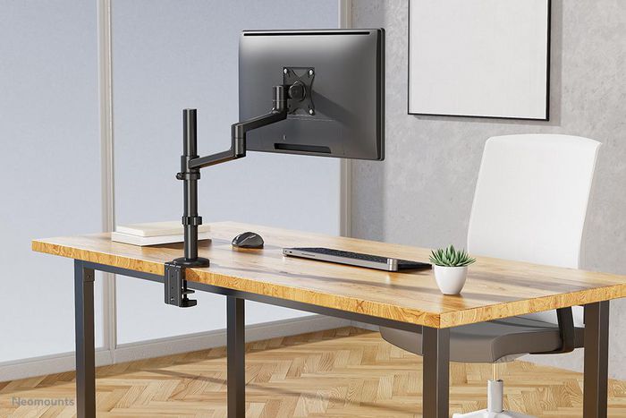 Neomounts DS60-425BL1 Support de Bureau Multidirectionnel pour Écran 17 à 27 Pouces, Réglable en Hauteur, Rotation 360°, Compatible VESA 75x75/100x100 mm - Noir