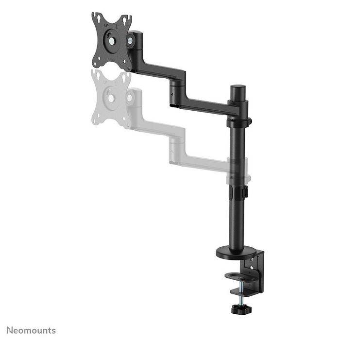 Neomounts DS60-425BL1 Support de Bureau Multidirectionnel pour Écran 17 à 27 Pouces, Réglable en Hauteur, Rotation 360°, Compatible VESA 75x75/100x100 mm - Noir