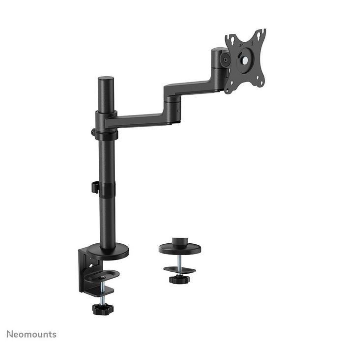 Neomounts DS60-425BL1 Support de Bureau Multidirectionnel pour Écran 17 à 27 Pouces, Réglable en Hauteur, Rotation 360°, Compatible VESA 75x75/100x100 mm - Noir