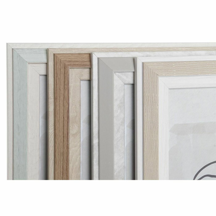 Cadre photo DKD Home Decor Verre Beige Vert PS Scandinave (25 x 2 x 30 cm) (4 Unités)