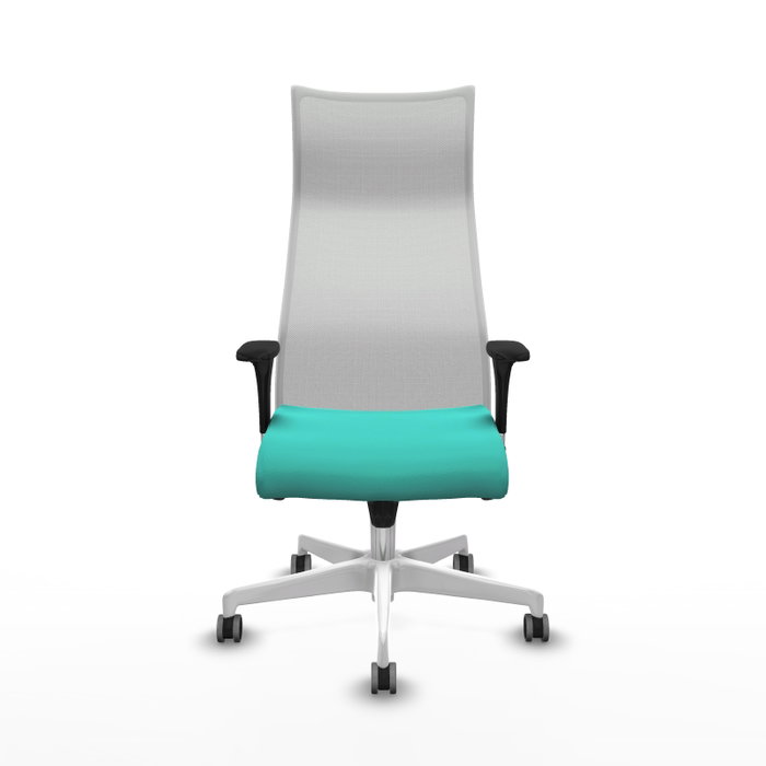 Piqueras Y Crespo Fauteuil Albacete, Assise Turquoise et Dossier Blanc Piqueras Y Crespo Fauteuil Albacete, Assise Turquoise et Dossier Blanc