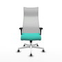 Piqueras Y Crespo Fauteuil Albacete, Assise Turquoise et Dossier Blanc