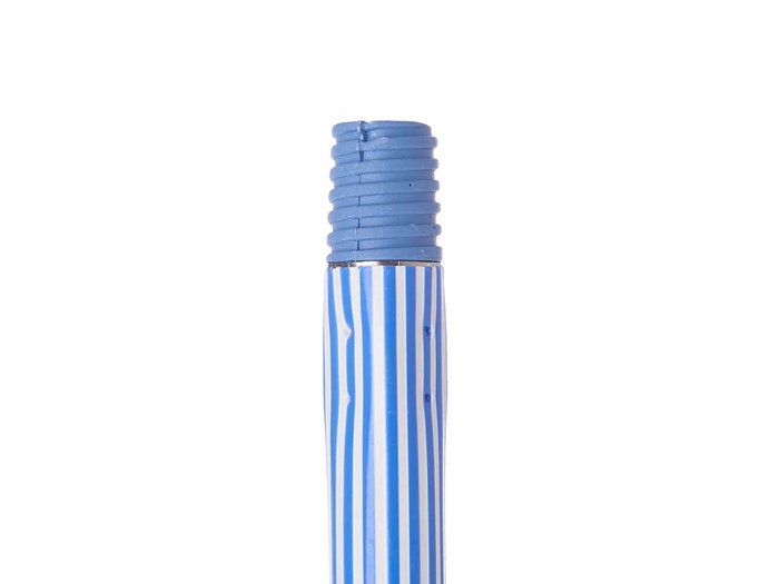 Arte Regal Canne métallique rayée bleue 130 cm