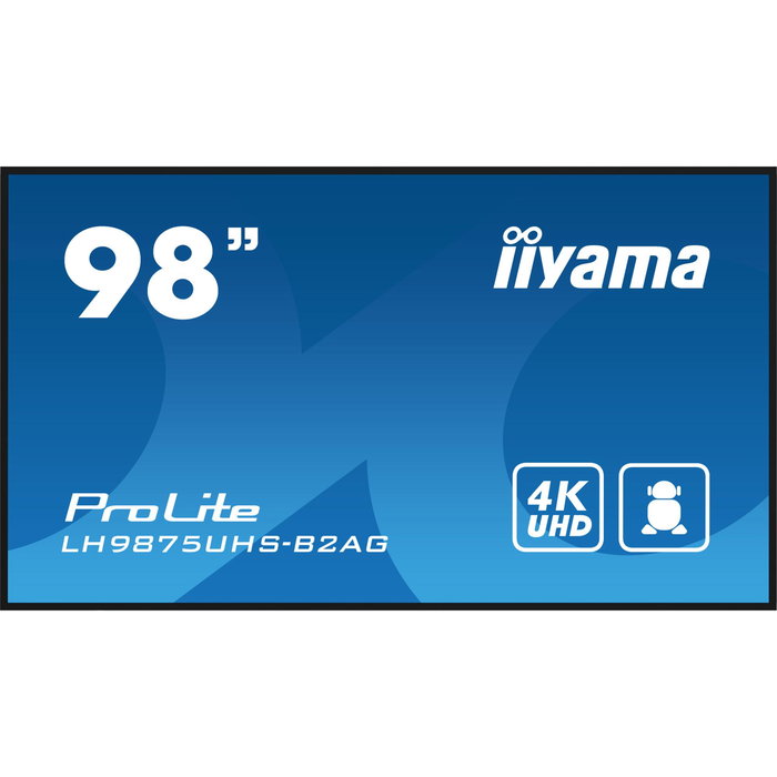 iiyama LH9875UHS-B2AG Ecran professionnel pour affichage dynamique ProLite 98 pouces 4K UHD avec ports HDMI et USB