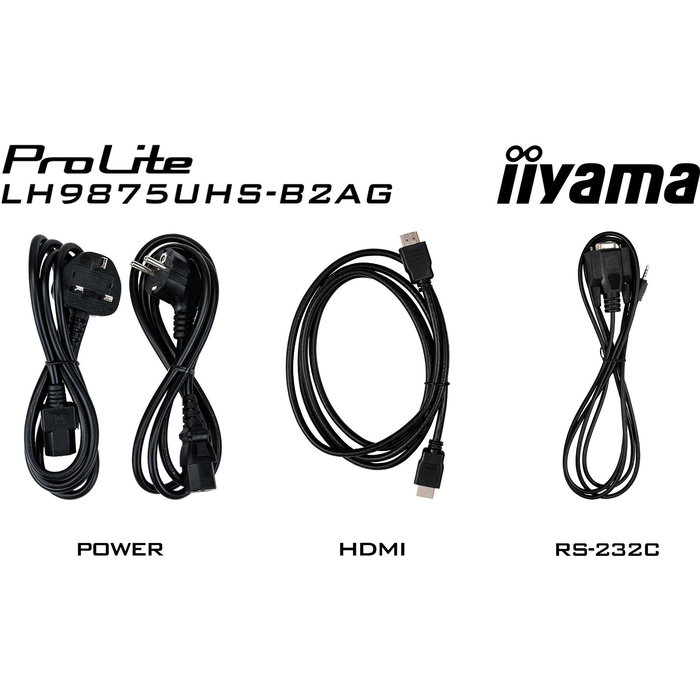 iiyama LH9875UHS-B2AG Ecran professionnel pour affichage dynamique ProLite 98 pouces 4K UHD avec ports HDMI et USB