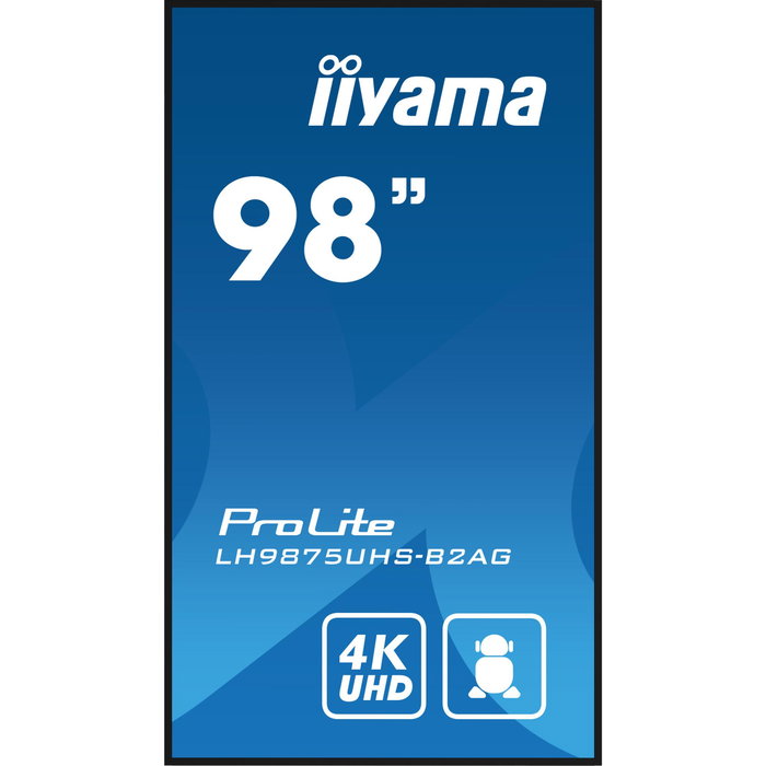 iiyama LH9875UHS-B2AG Ecran professionnel pour affichage dynamique ProLite 98 pouces 4K UHD avec ports HDMI et USB