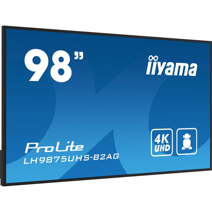 iiyama LH9875UHS-B2AG Ecran professionnel pour affichage dynamique ProLite 98 pouces 4K UHD avec ports HDMI et USB